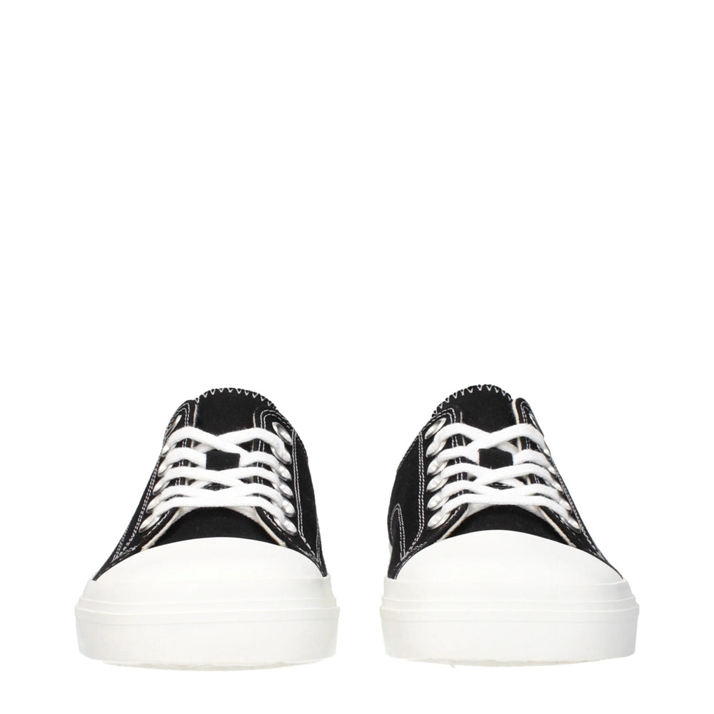 Moschino Black Fabric Low Tops