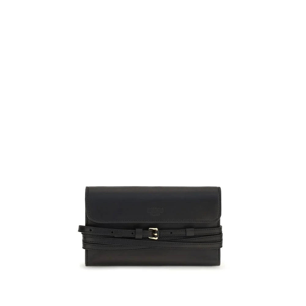 Moschino Borsa a tracolla in pelle di capra nera
