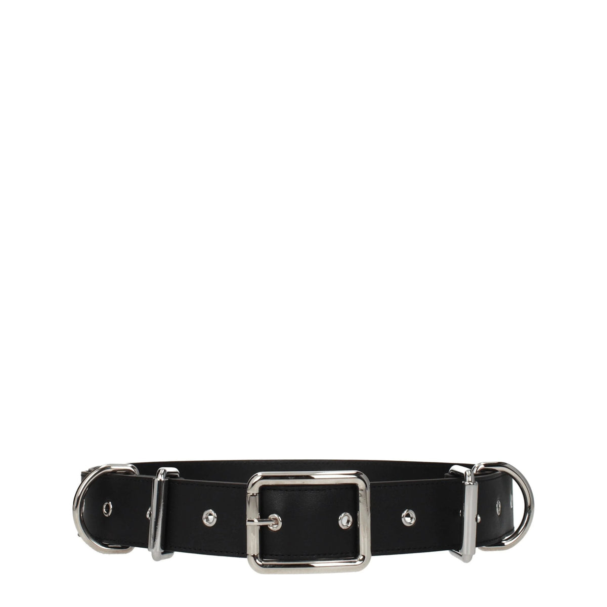Moschino Black Leather Belts - 46 cm / 18 Inches