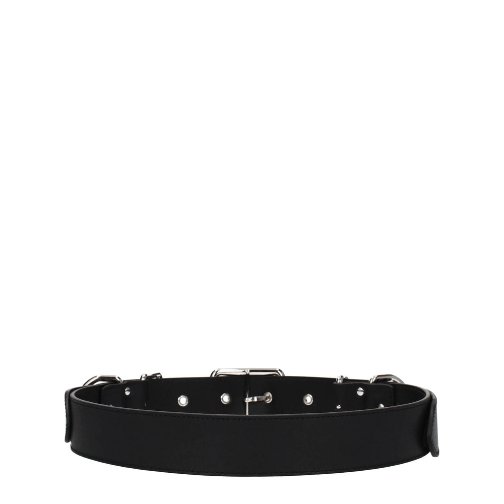 Moschino Black Leather Belts - 46 cm / 18 Inches - Belts
