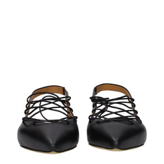 Moschino Black Leather Flats