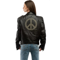 Moschino Black Leather Jacket - IT40