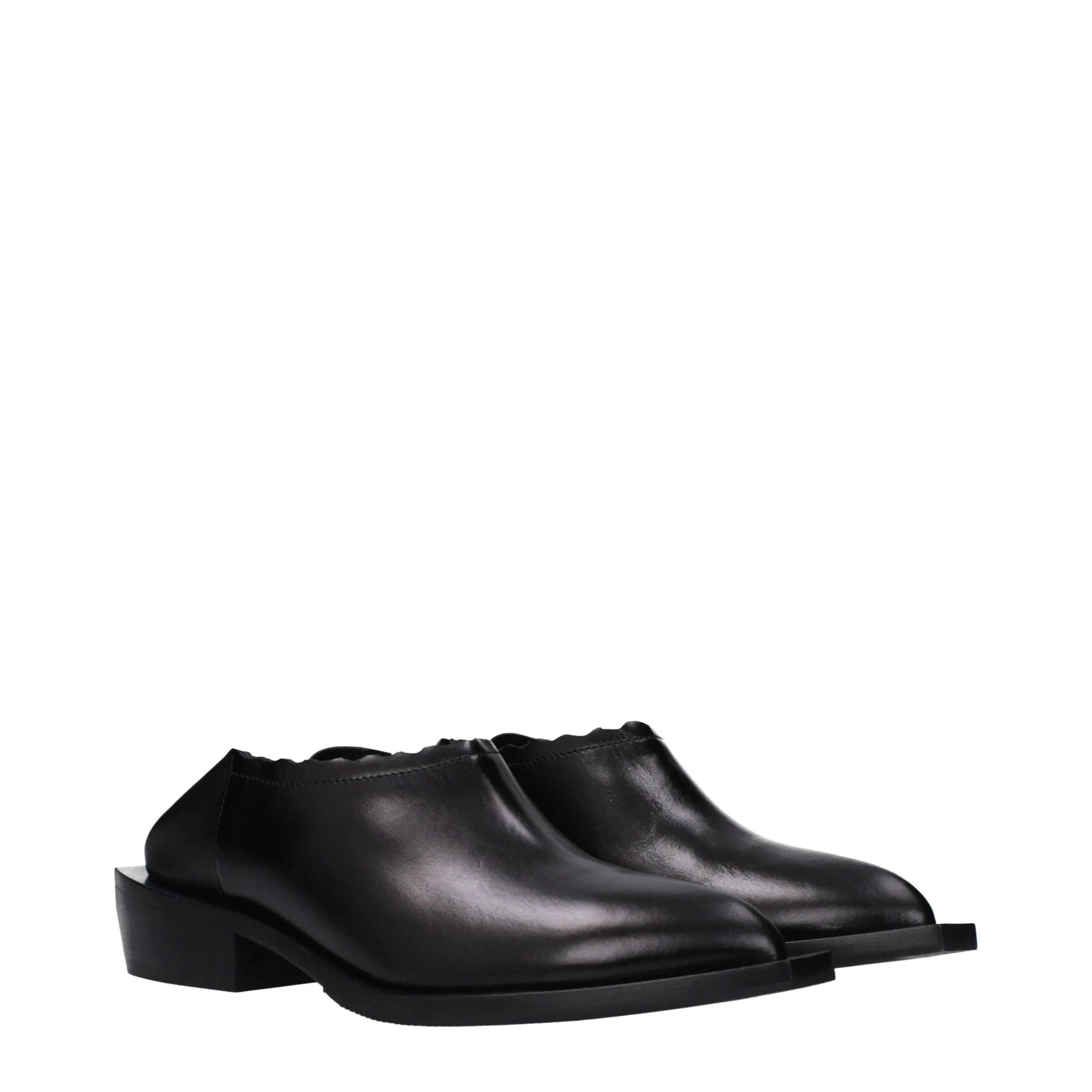 Moschino fekete bőr papucsok