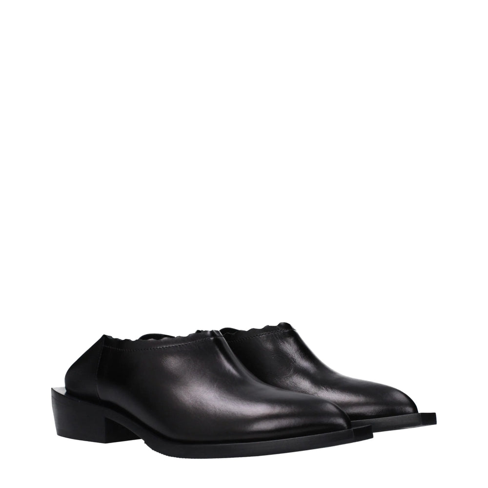 Moschino fekete bőr papucsok