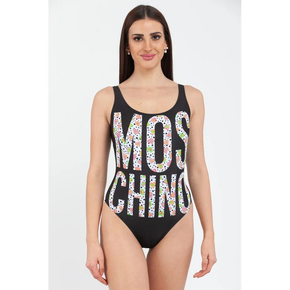 Moschino Black Polyester One-Piece Swimsuit