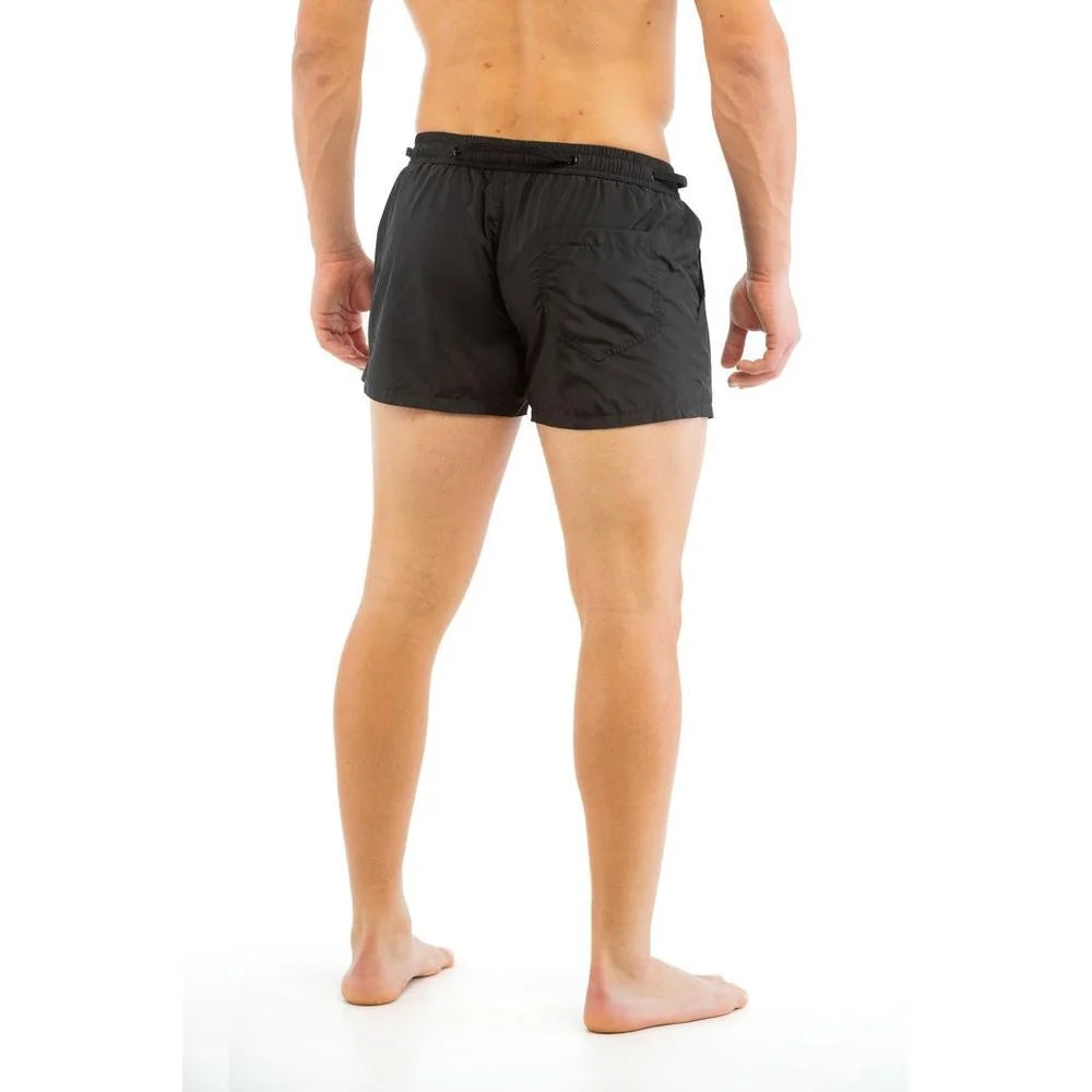 Moschino Black Polyester Swim Shorts - M