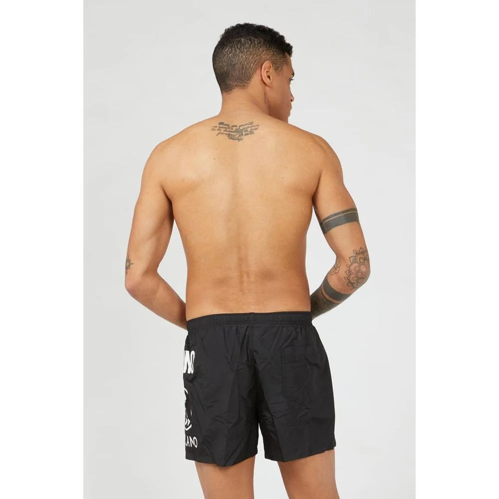 Moschino Black Polyester Swim Shorts - S