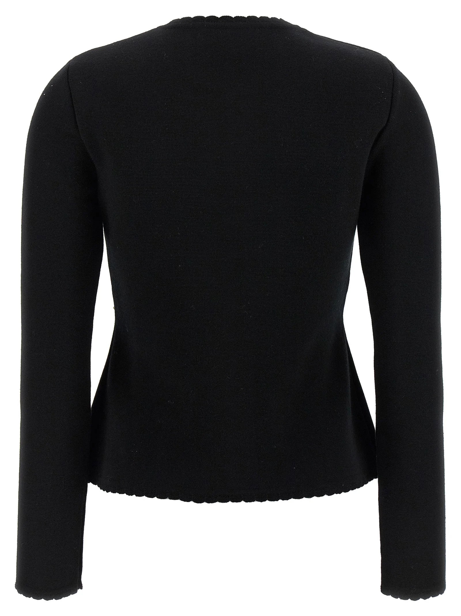 Moschino Black Virgin Wool Cardigan - IT42