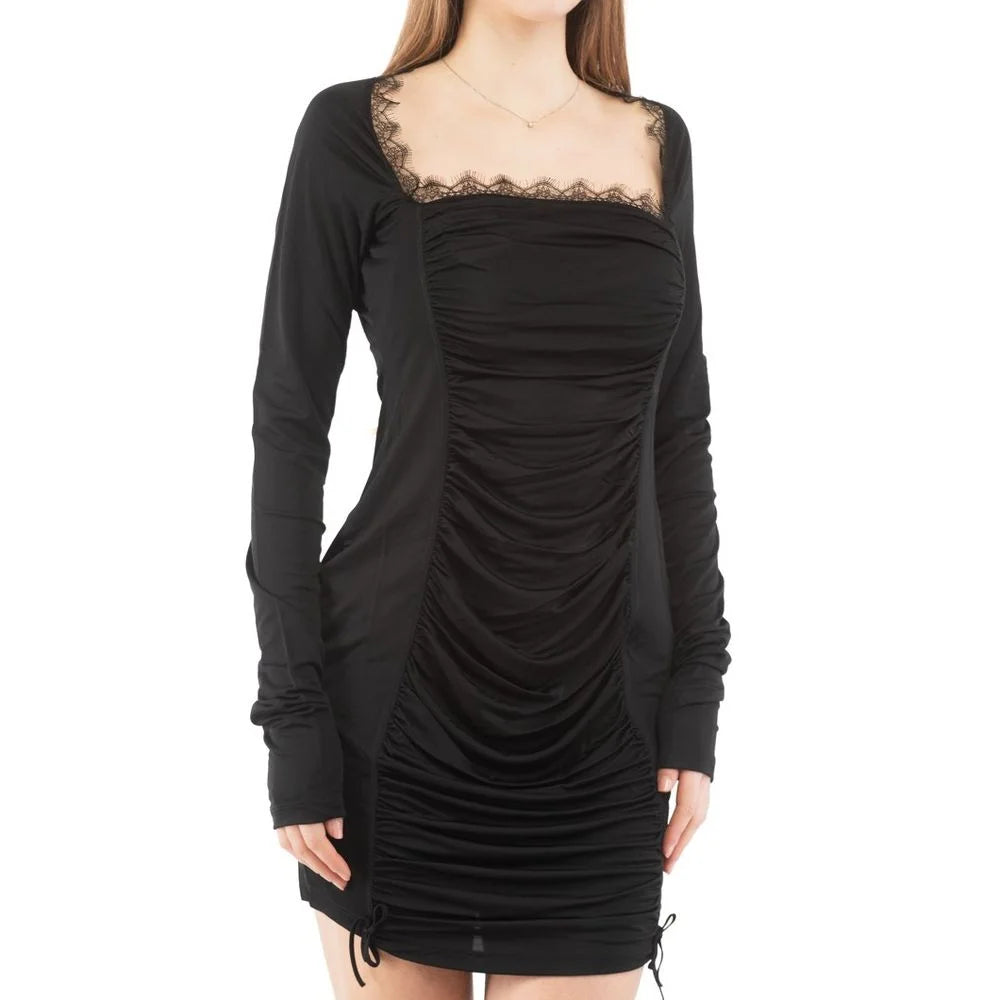 Moschino Black Viscose Casual Dress - IT46