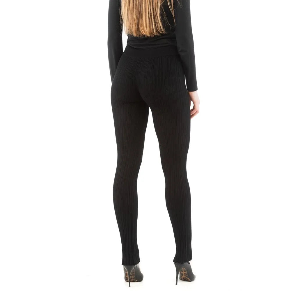 Moschino Black Viscose Skinny Pants - S