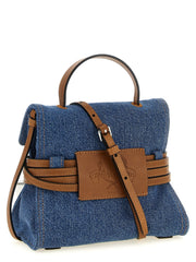 Moschino Blue Cotton Handbag