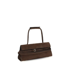 Moschino Brown Calf Leather Bos Taurus Handbag