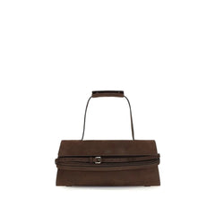 Moschino Brown Calf Leather Bos Taurus Handbag