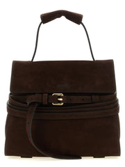 Moschino Brown Calfskin Handbag