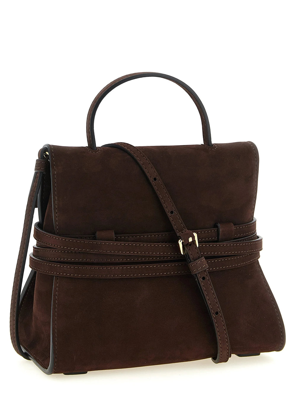 Moschino Brown Calfskin Handbag