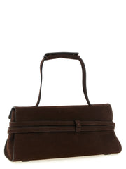 Moschino Brown Calfskin Shoulder Bag