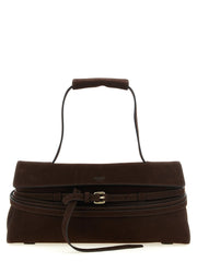 Moschino Brown Calfskin Shoulder Bag