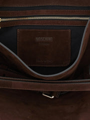 Moschino Brown Calfskin Shoulder Bag