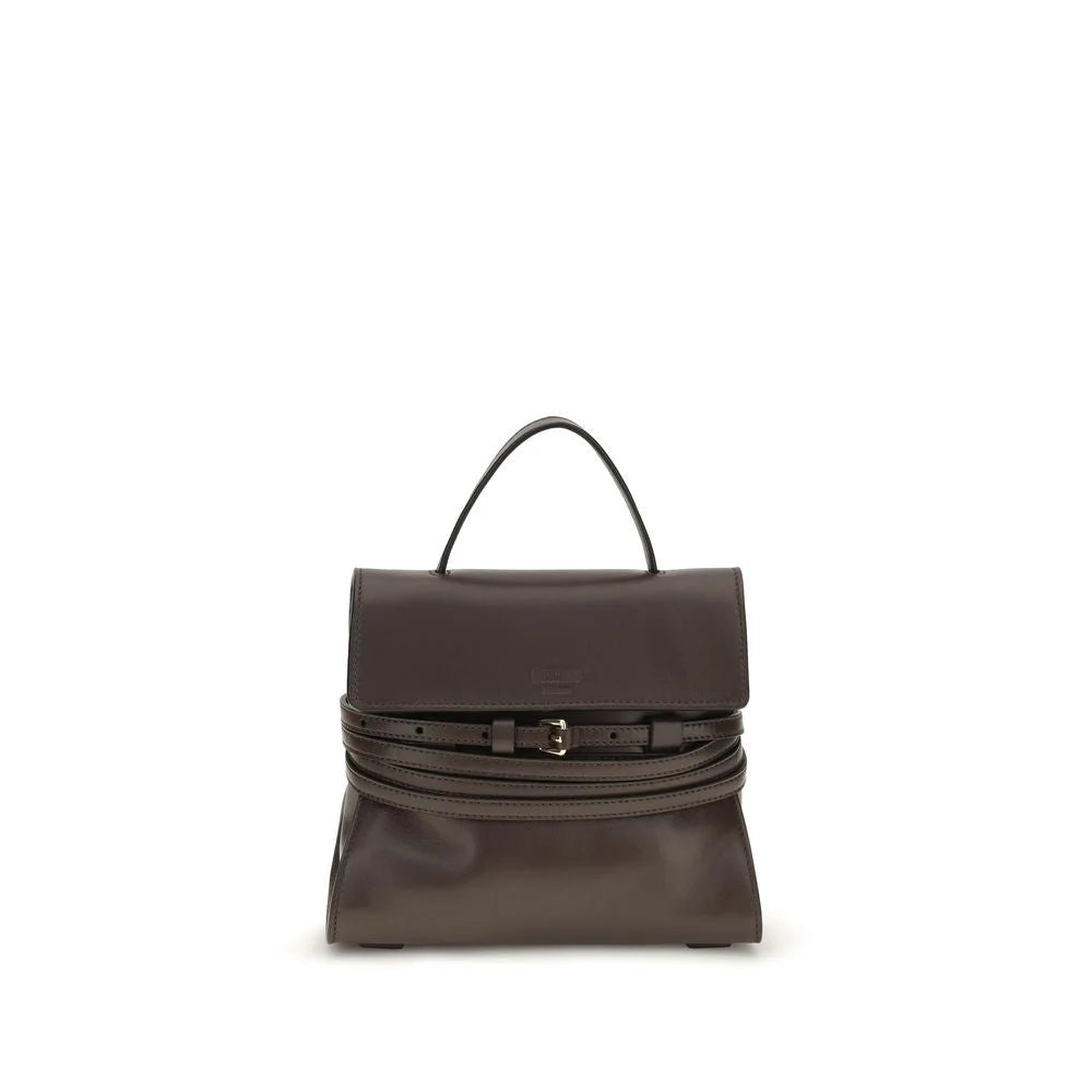 Moschino Brown Goatskin Shoulder Bag