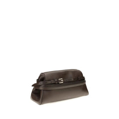 Moschino Brown Goatskin Shoulder Bag