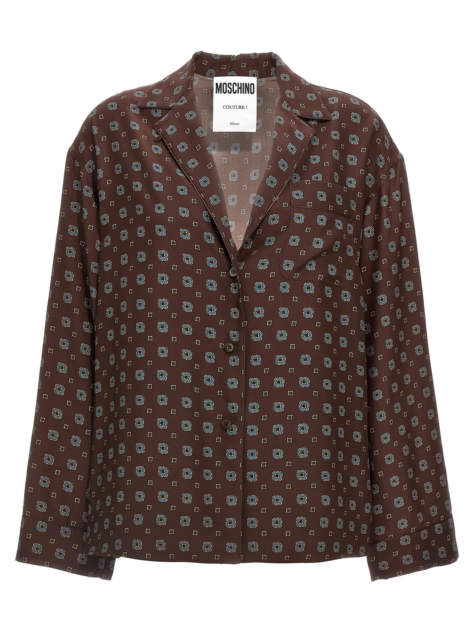 Moschino Brown Silk Blouse