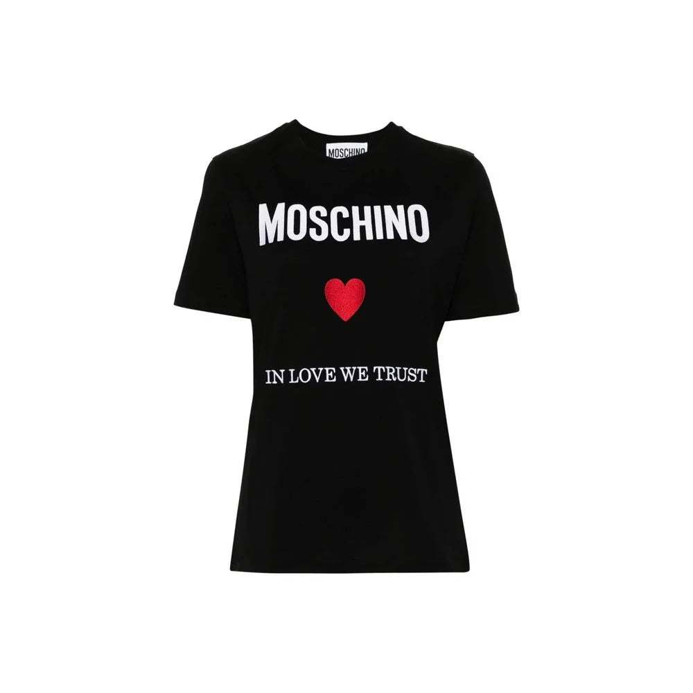 Moschino Couture Black Cotton T-Shirt