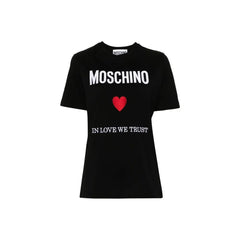 Moschino Couture Black Cotton T-Shirt