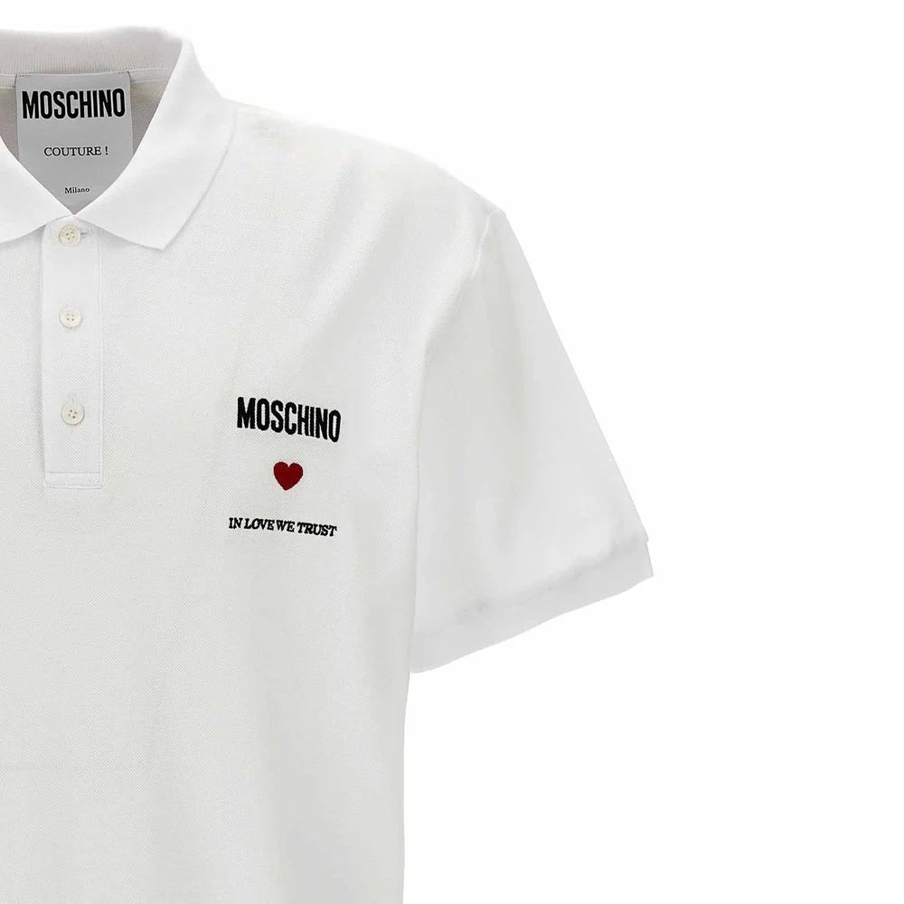 Moschino Couture In Love We Trust Cotton Polo - Polos