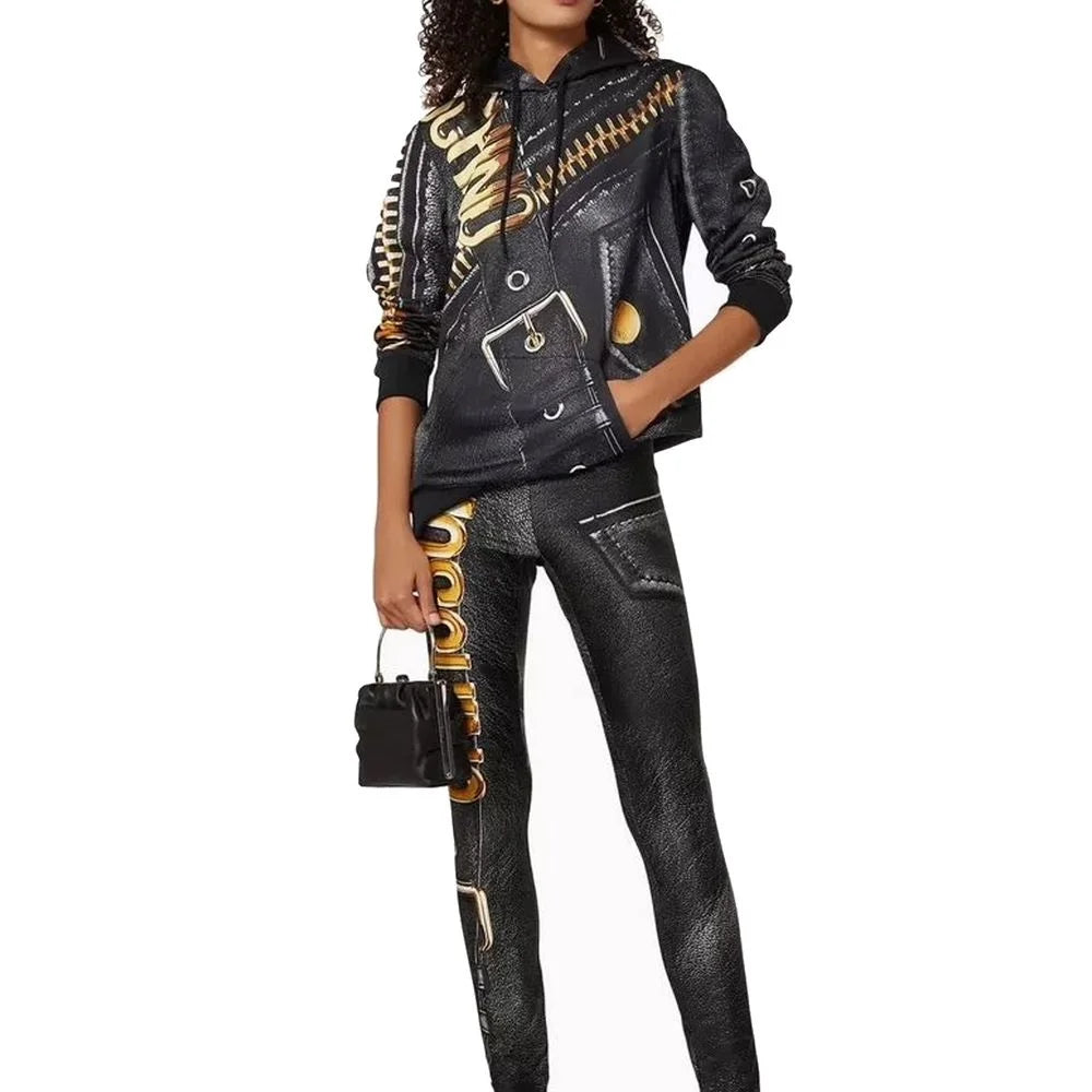 Moschino Couture Moschino Marco Biker Hooded Sweatshirt - Hoodies