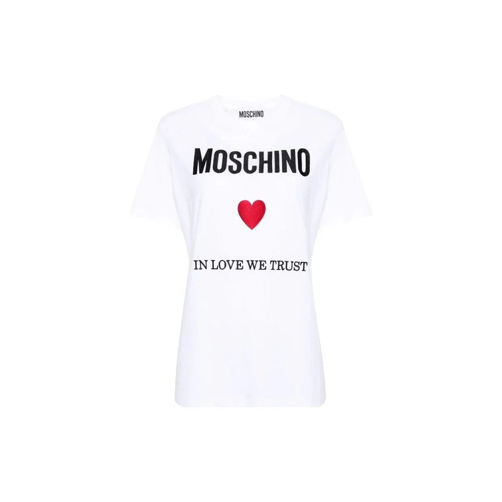 Moschino Couture White Cotton T-Shirt