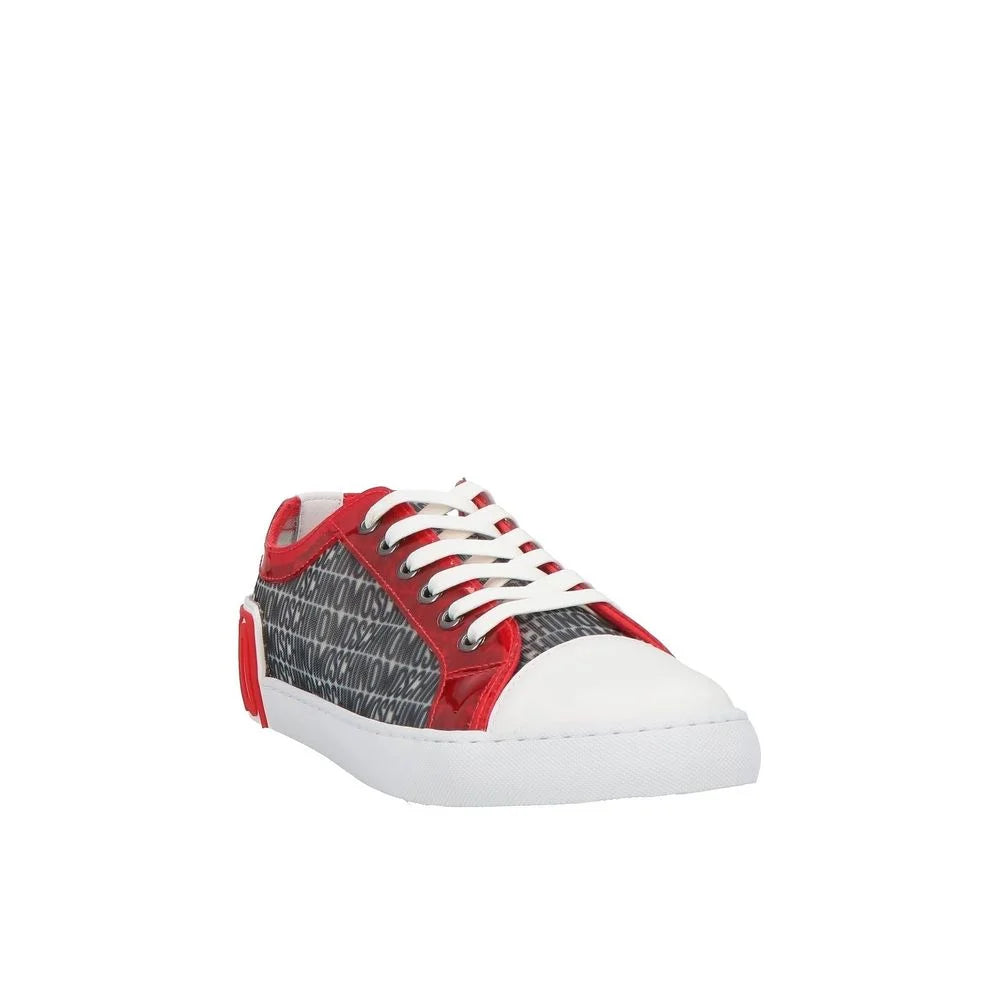 Moschino Couture White Polyester Low Top Sneakers - EU41/US8