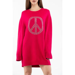 Moschino Fuchsia Wool Casual Dress - S