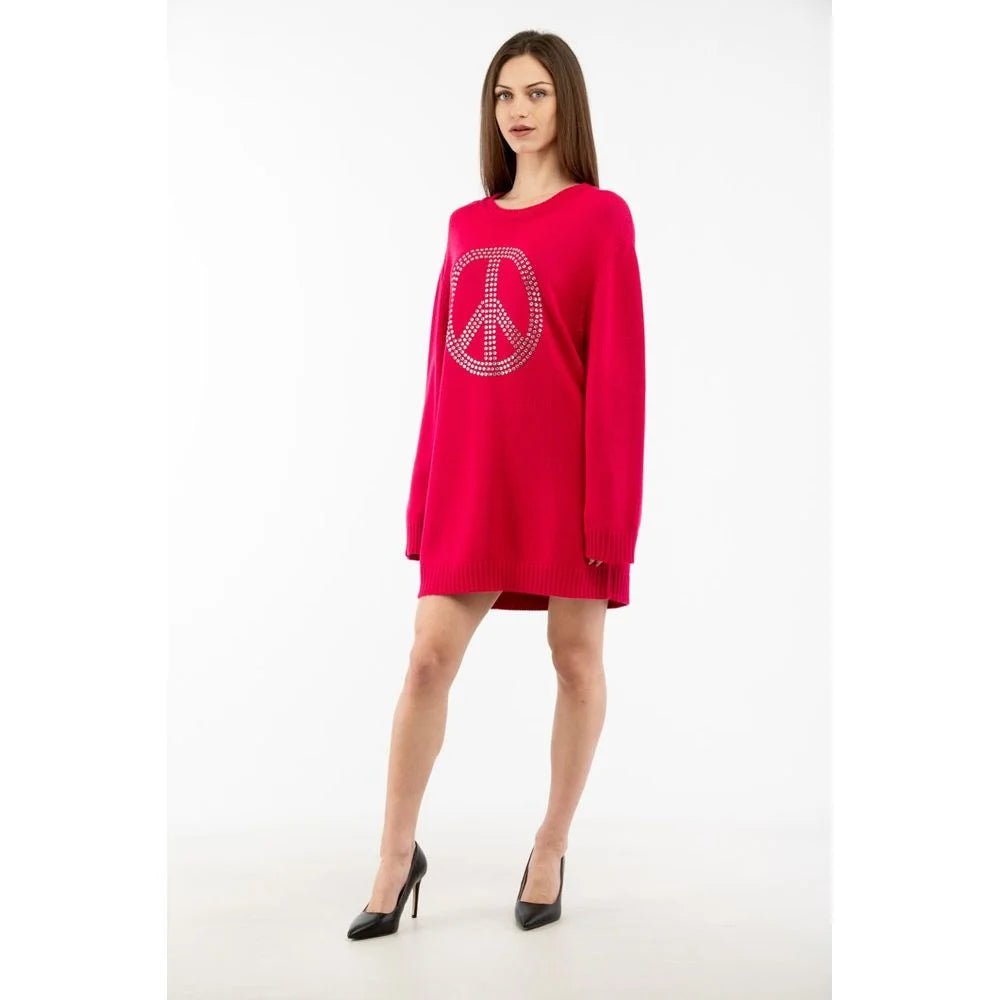 Moschino Fuchsia Wool Casual Dress - S
