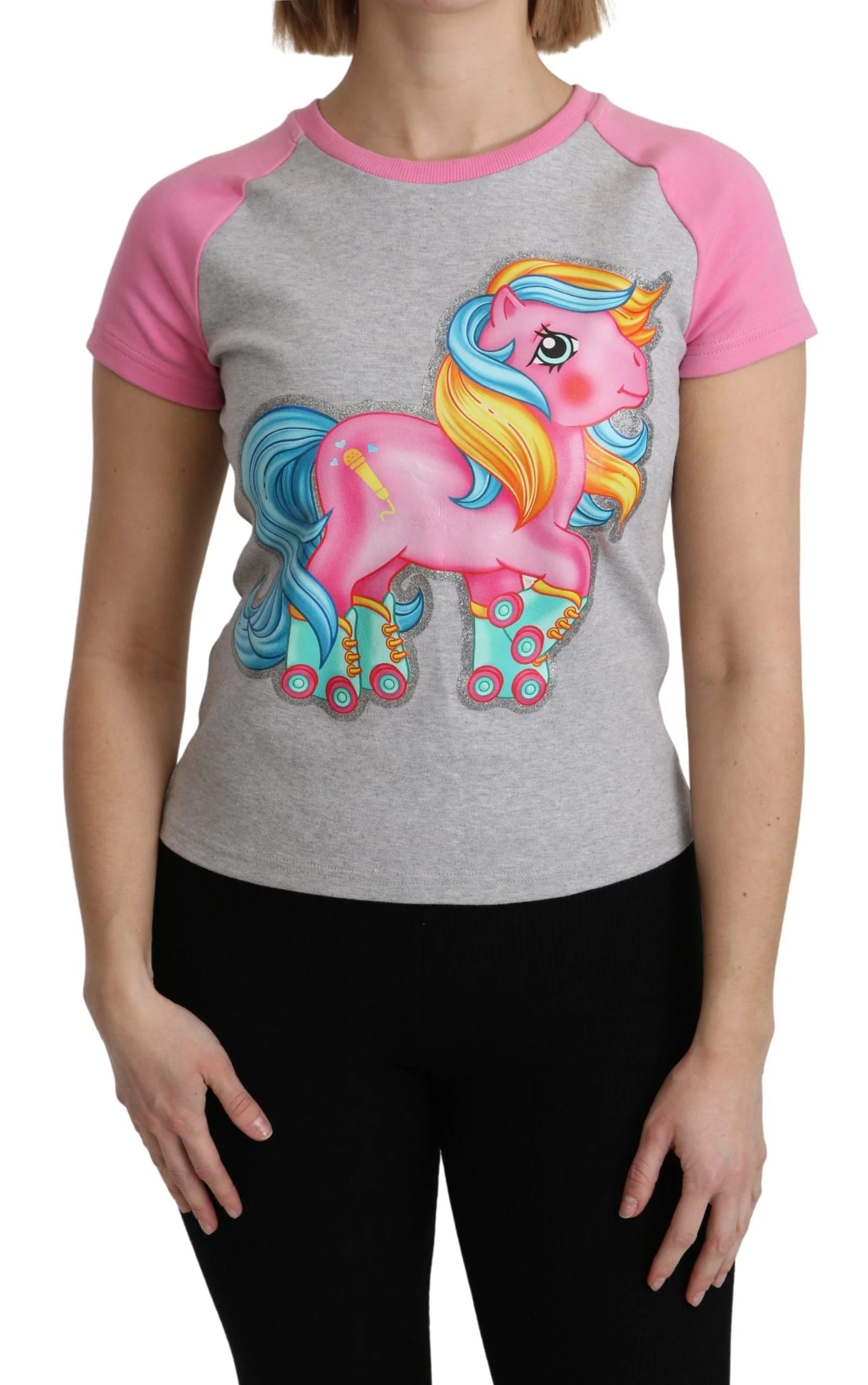 Moschino Gray and pink Cotton T-shirt My Little Pony Top - T-Shirts