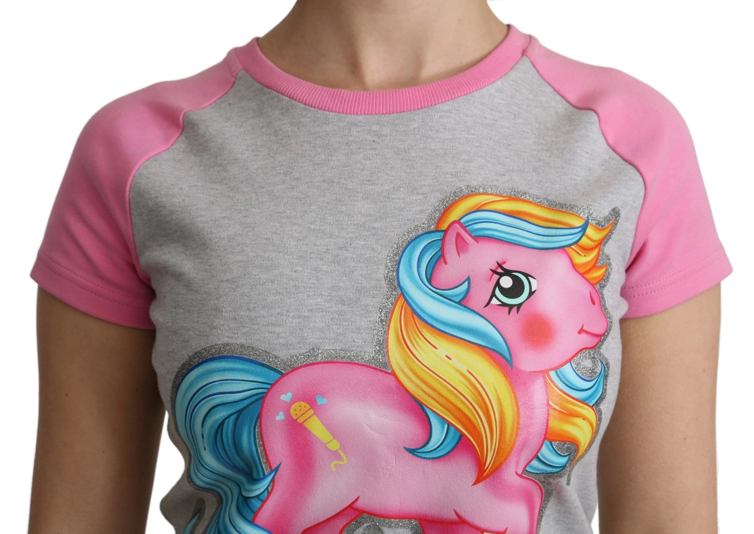Moschino Gray and pink Cotton T-shirt My Little Pony Top - T-Shirts