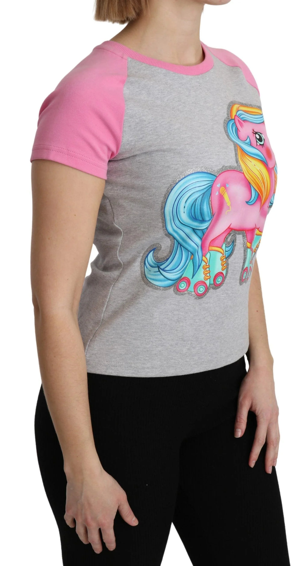 Moschino Gray and pink Cotton T-shirt My Little Pony Top - T-Shirts