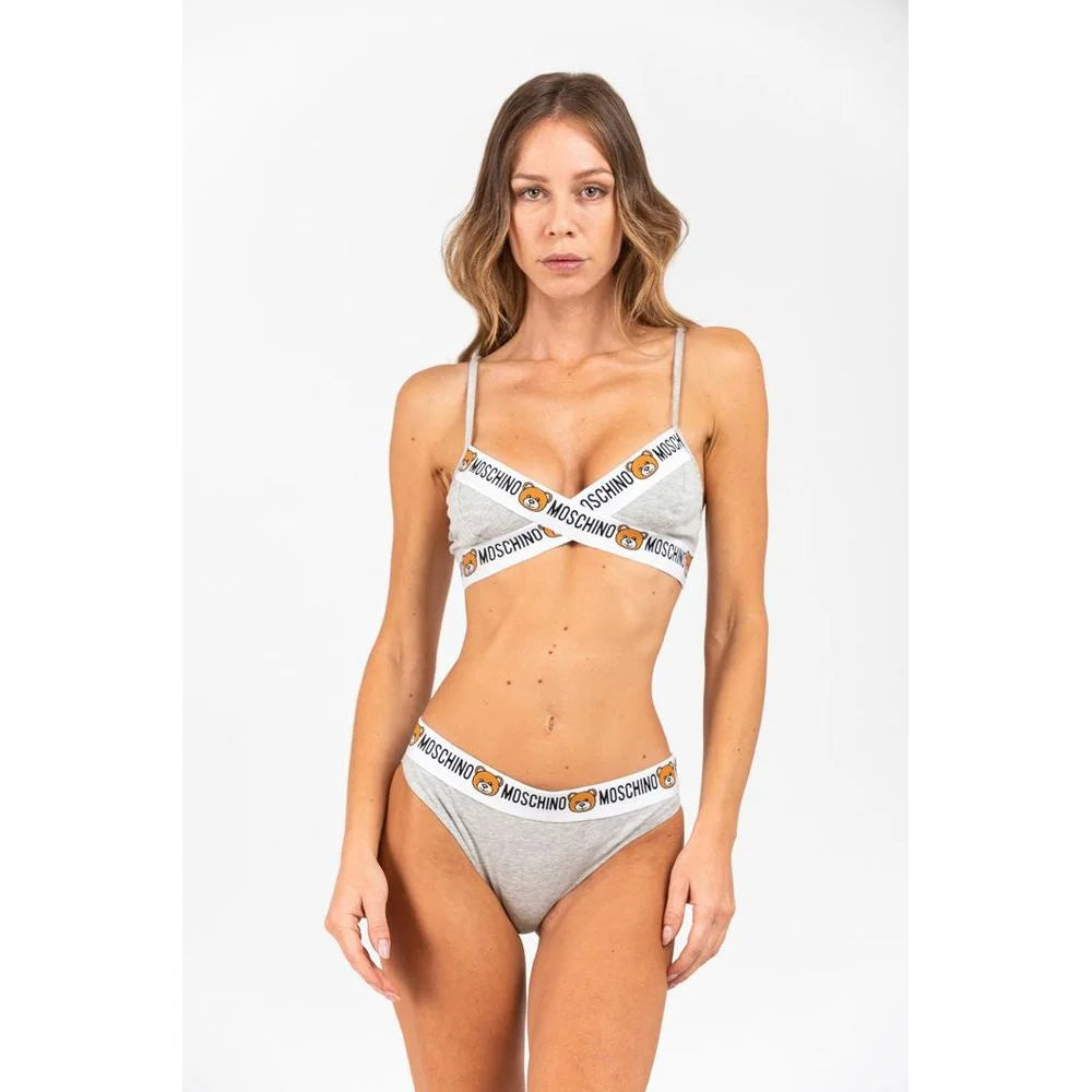 Moschino Gray Cotton Bra - S