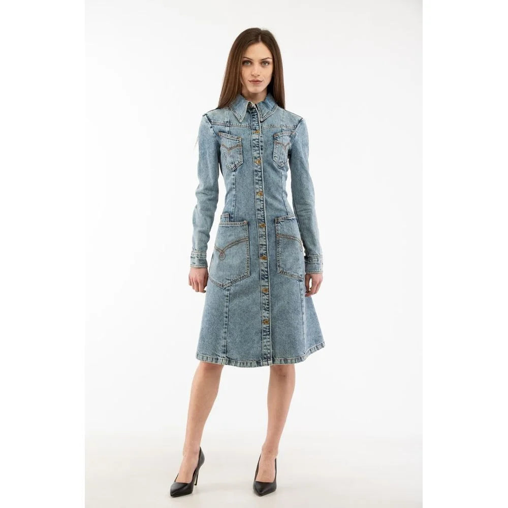 Moschino Multicolor Cotton Casual Dress