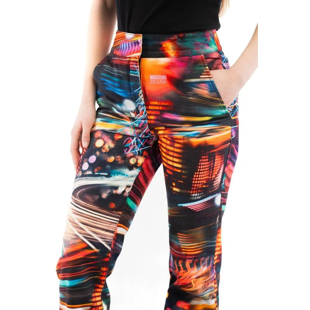 Moschino Multicolor Cotton Casual Pants - IT40