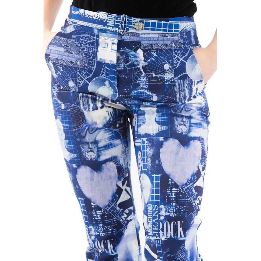 Moschino Multicolor Cotton Casual Pants - IT40