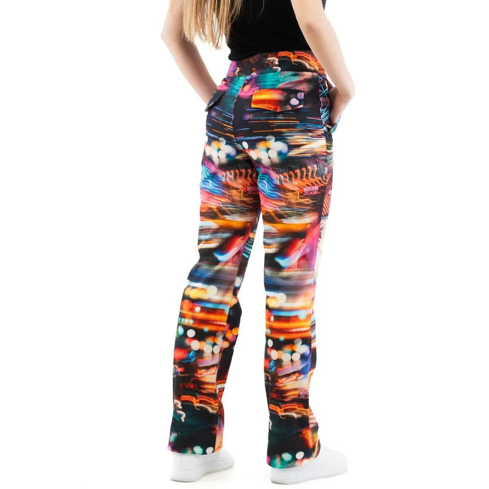Moschino Multicolor Cotton Casual Pants - IT40