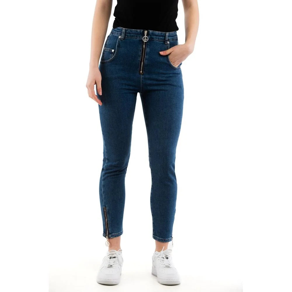 Moschino Flerfarget Bomull Høyt Liv Jeans