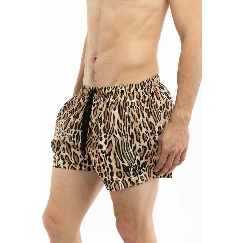 Moschino Multicolor Polyester Swim Shorts - L
