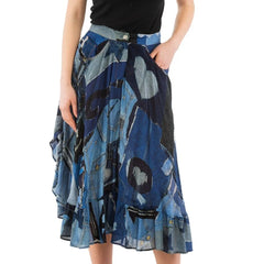 Moschino Multicolor Viscose Midi Skirt - IT40
