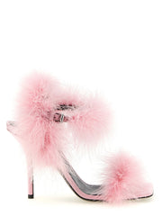 Moschino Multicolor Viscose Stiletto Heel Sandals - EU40/US10