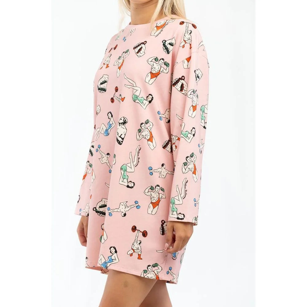 Moschino Pink Cotton Casual Dress - M