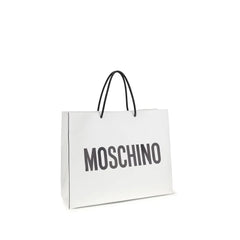 Moschino White Calf Leather Bos Taurus Handbag