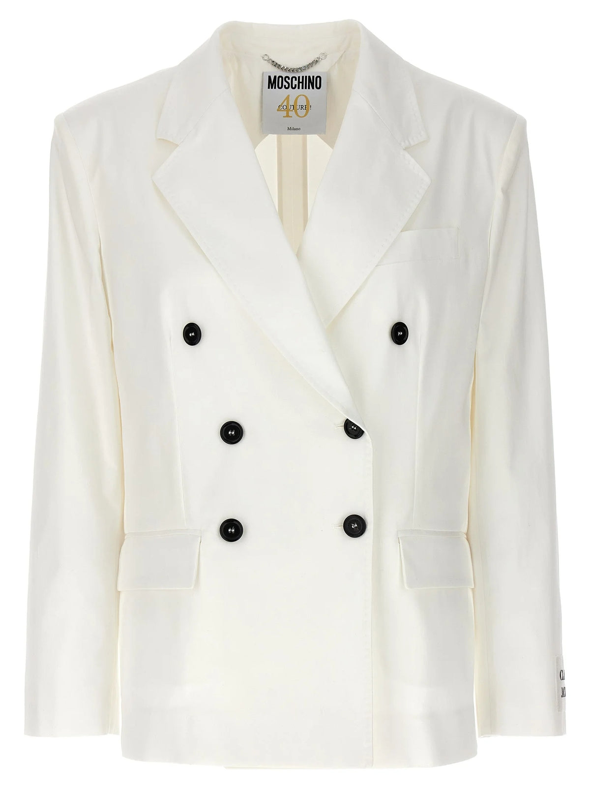 Moschino White Cotton Blazer