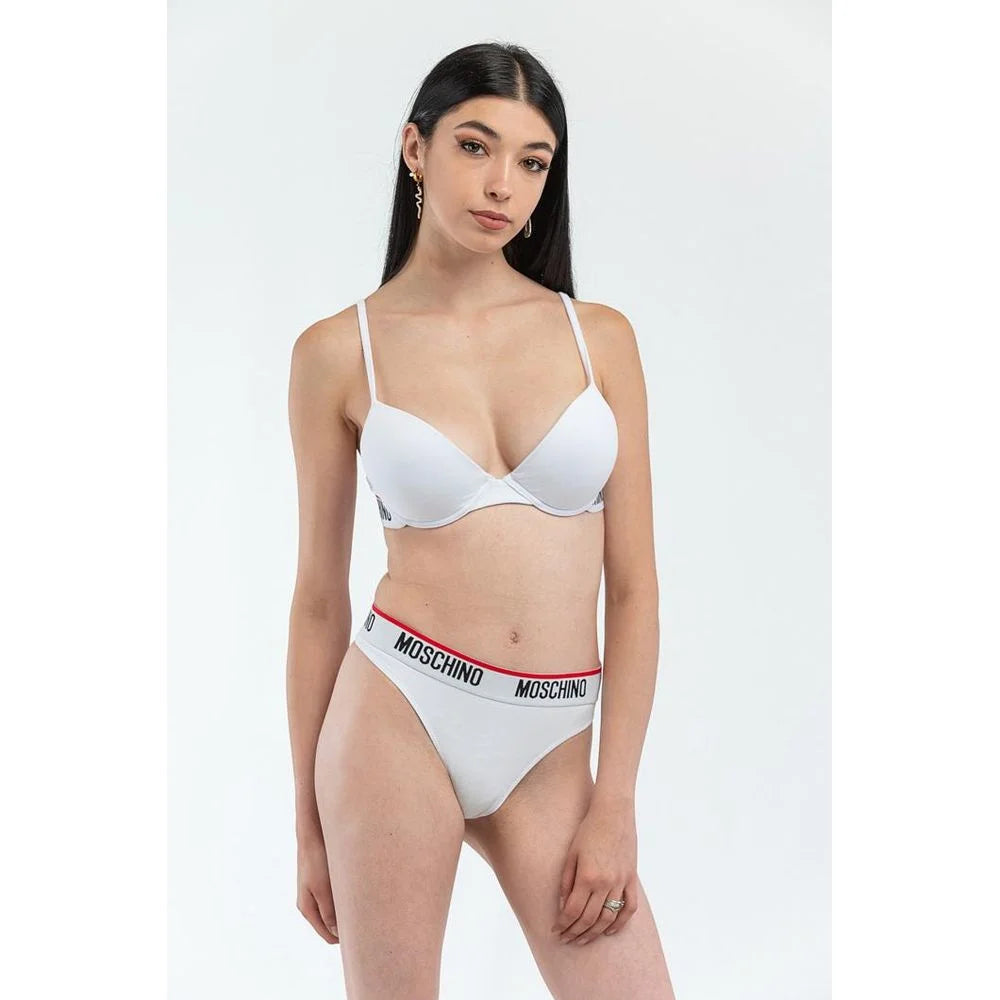 Moschino White Cotton Bra