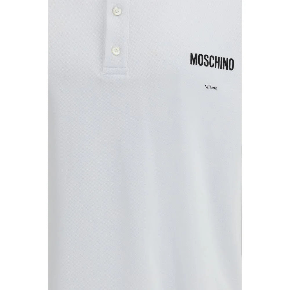 Moschino White Cotton Polo Shirt